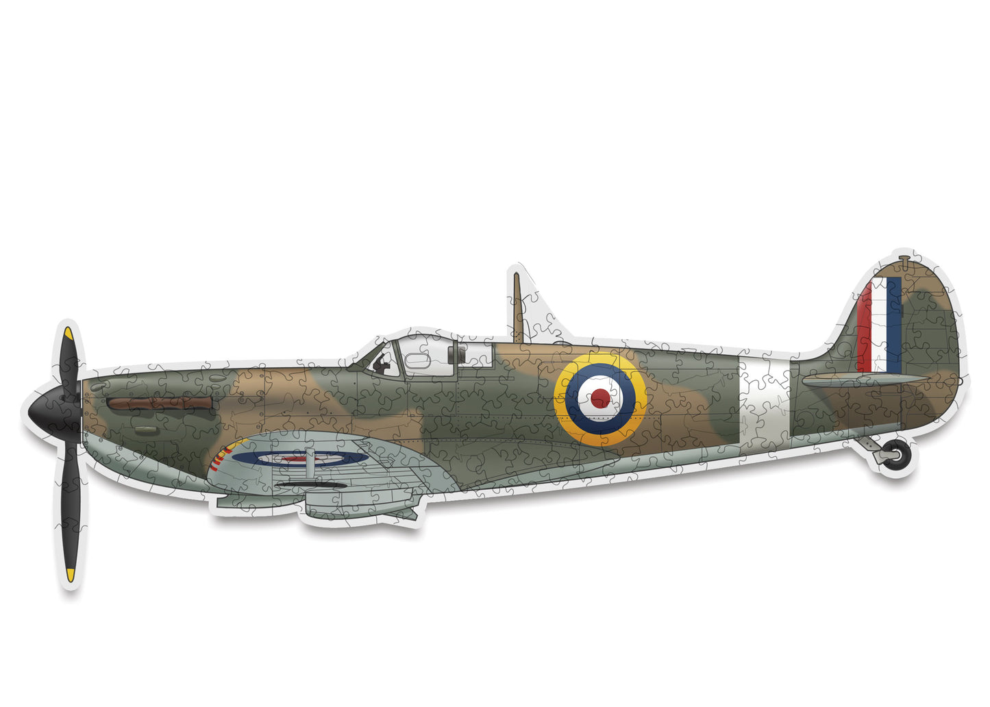 Spitfire Shaped Wooden Jigsaw Puzzle