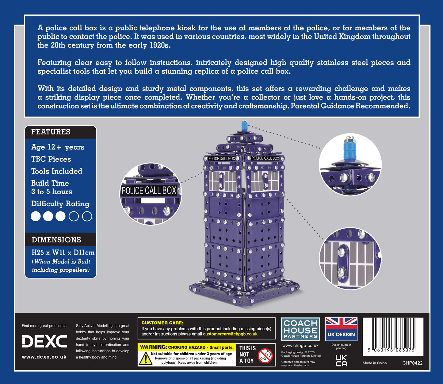 Police Box Metal Construction Set