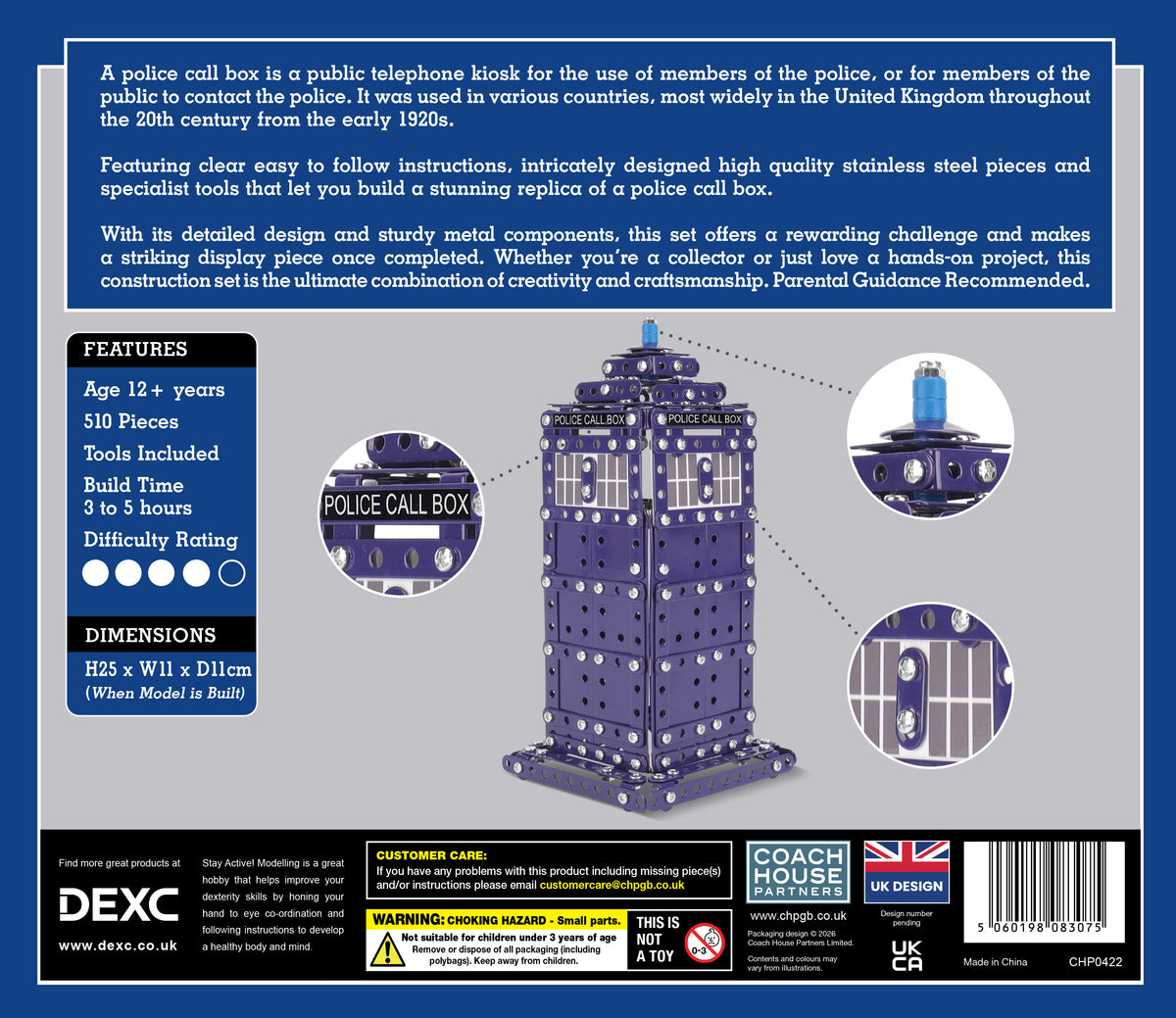 Police Box Metal Construction Set