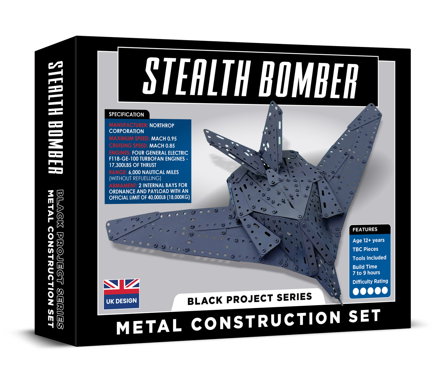 Stealth Bomber Metal Construction Set