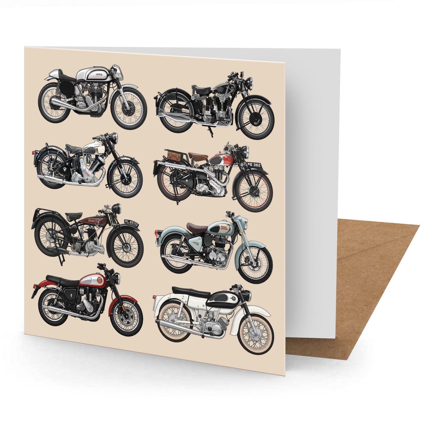 British Motorcycles Greetings Card