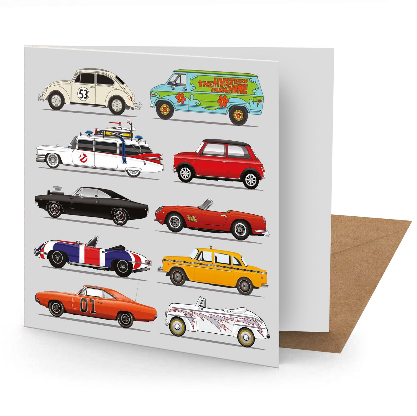 TV Cars Greetings Card