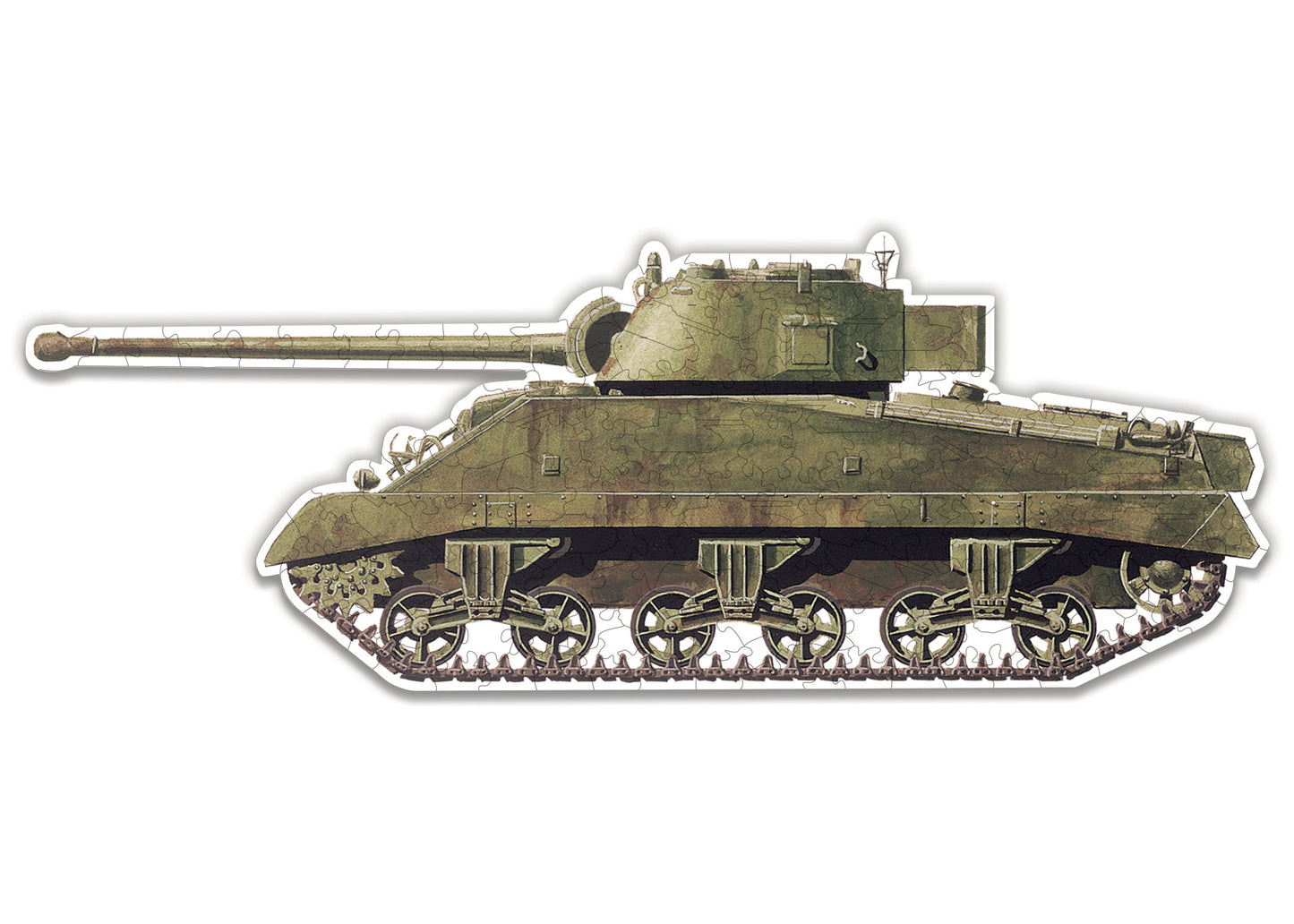 Tank Wooden Shaped Jigsaw