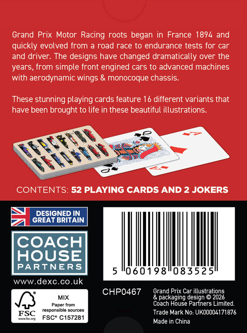Grand Prix Car Playing Cards
