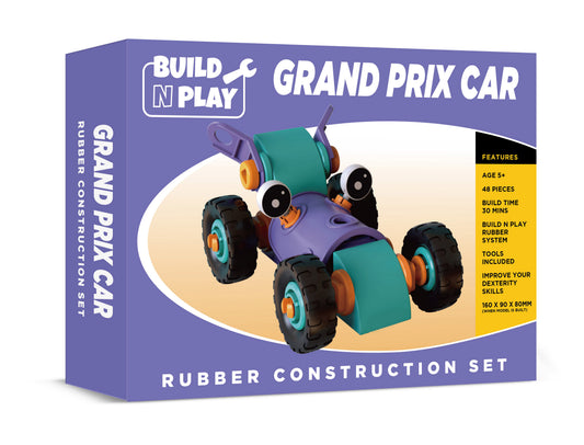 Grand Prix Car Build n Play Rubber Construction Set