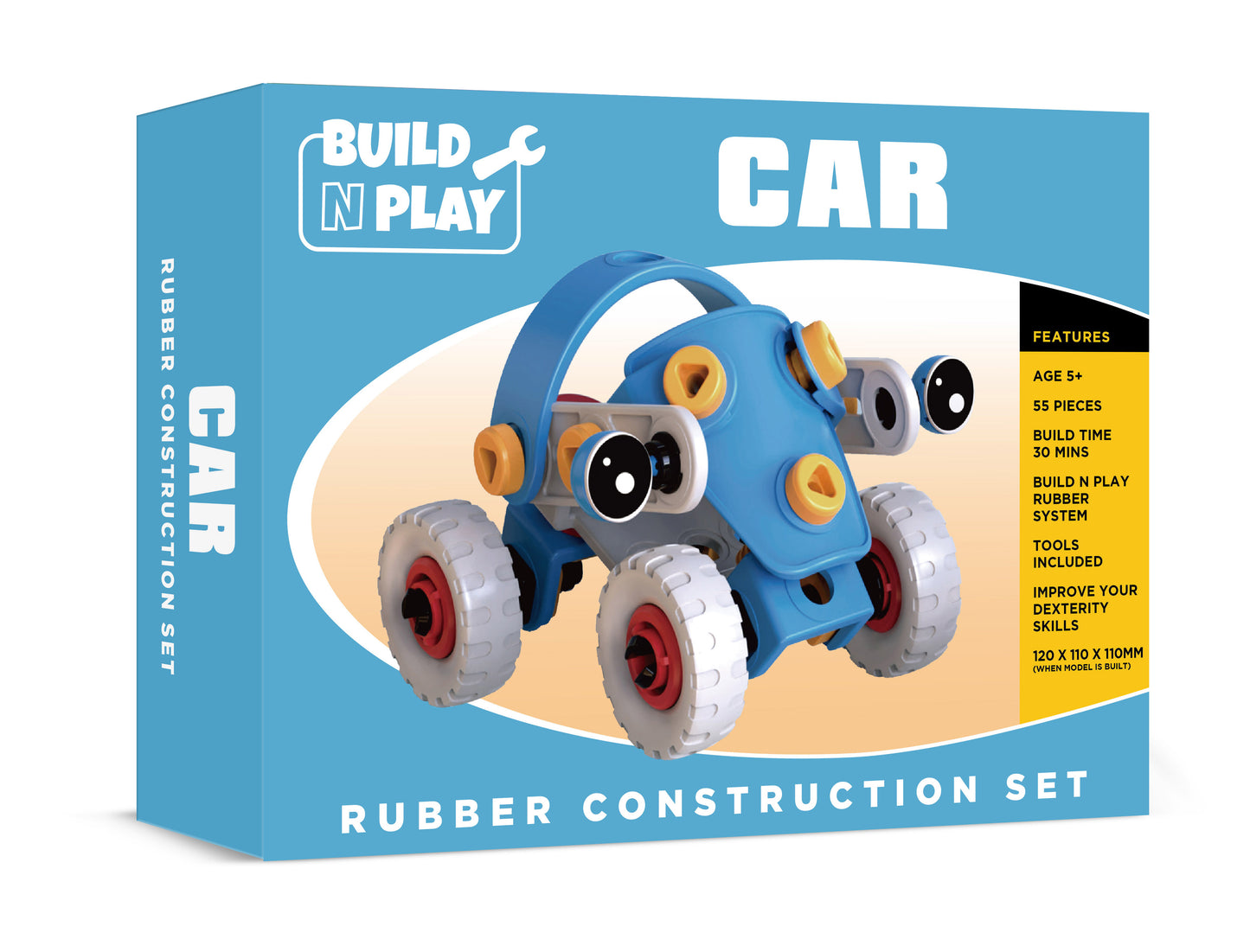 Car Build n Play Rubber Construction Set