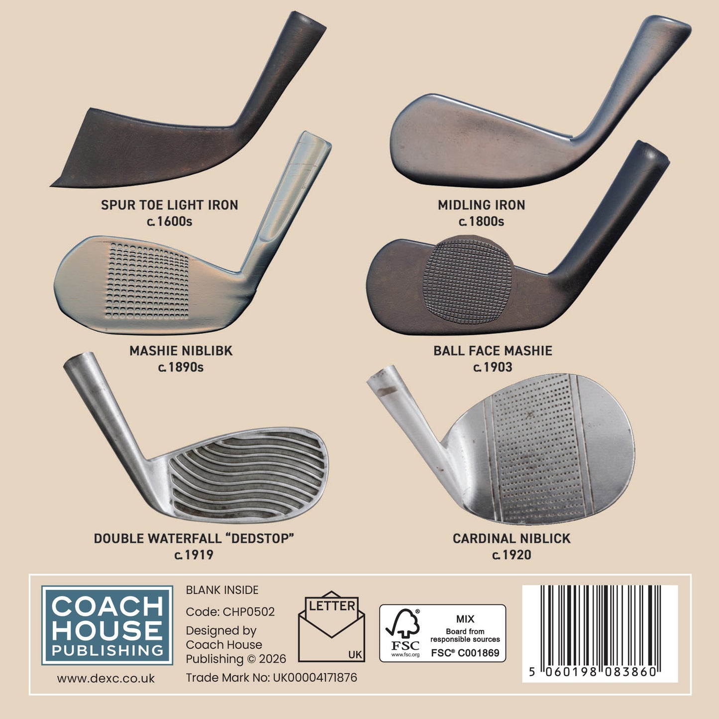 Vintage Golf Clubs Greetings Card