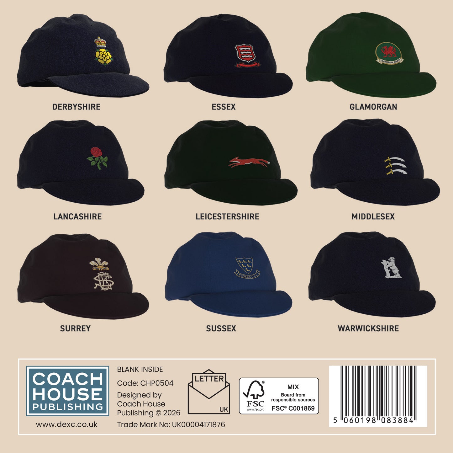 Vintage Cricket Caps Greetings Card