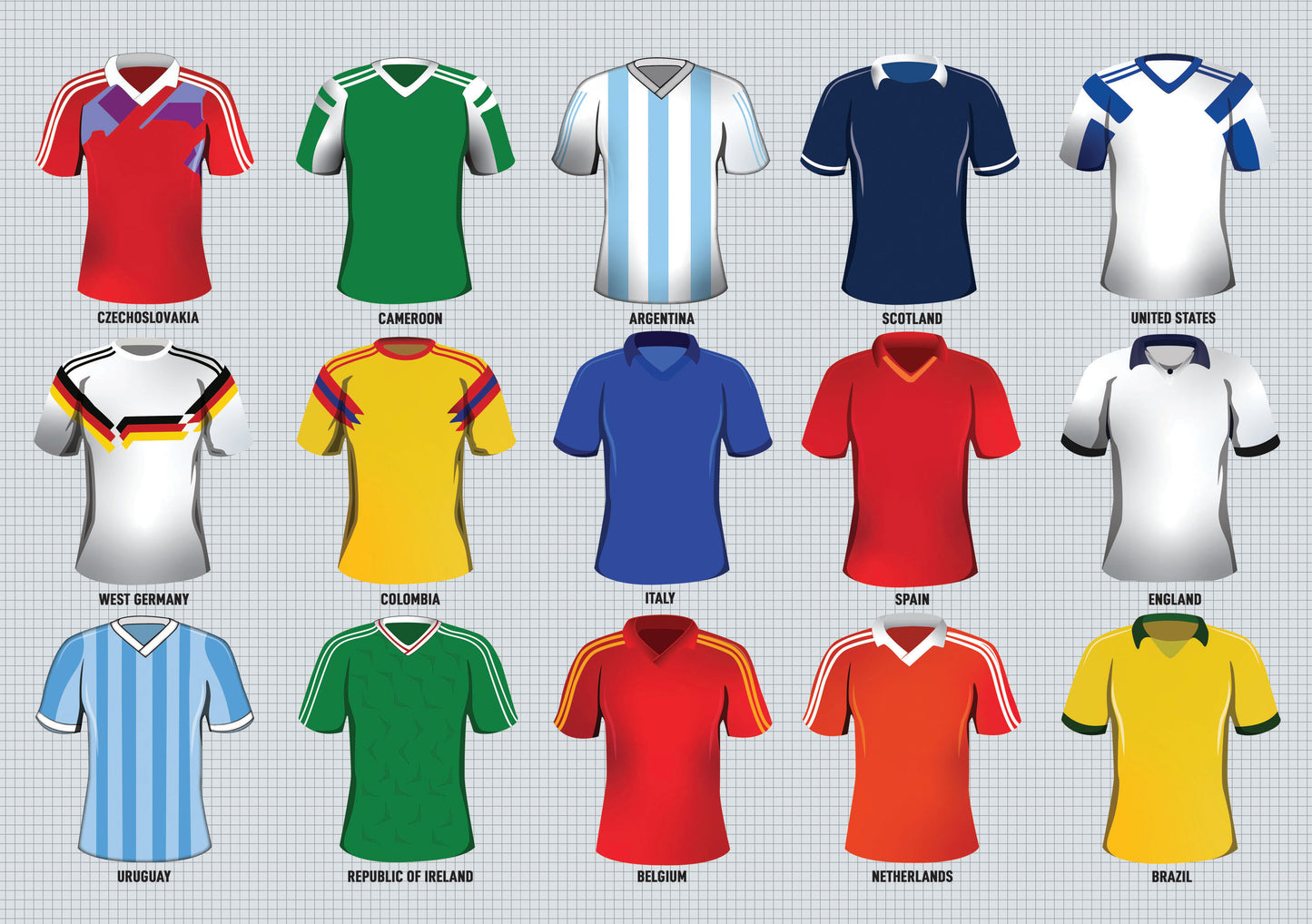 Football Shirts 99 Piece Jigsaw