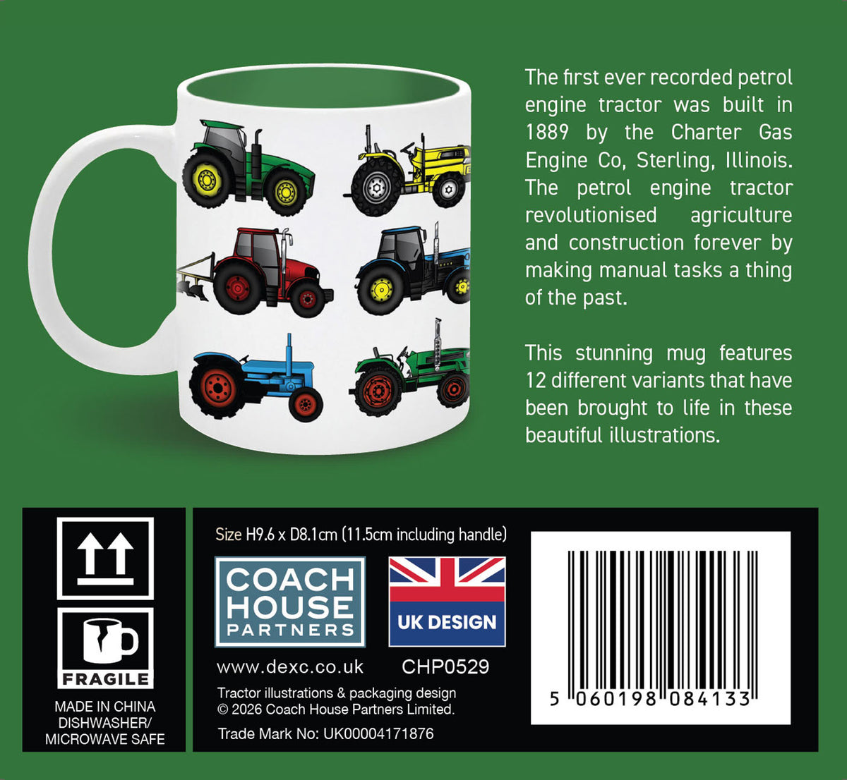 Tractor Ceramic Mug with Gift Box (11oz)