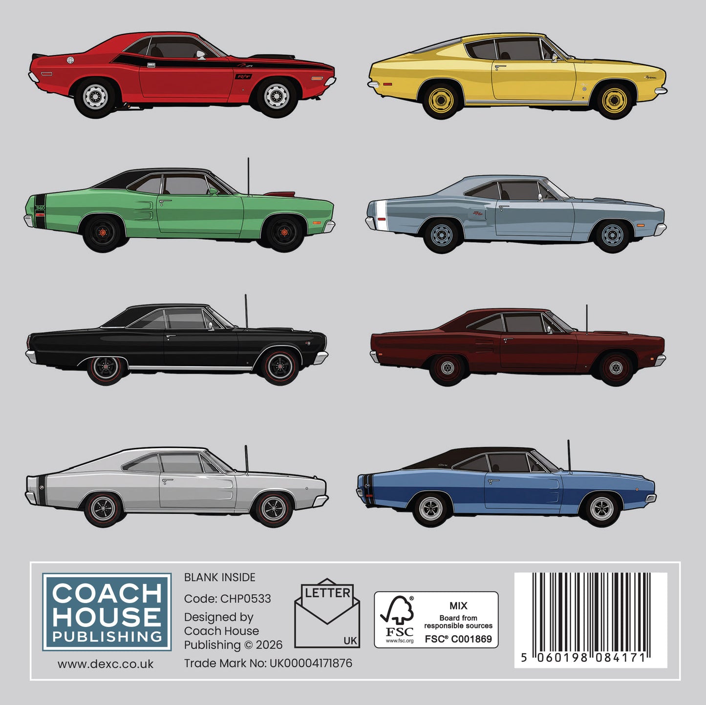 American Muscle Cars Greetings Card