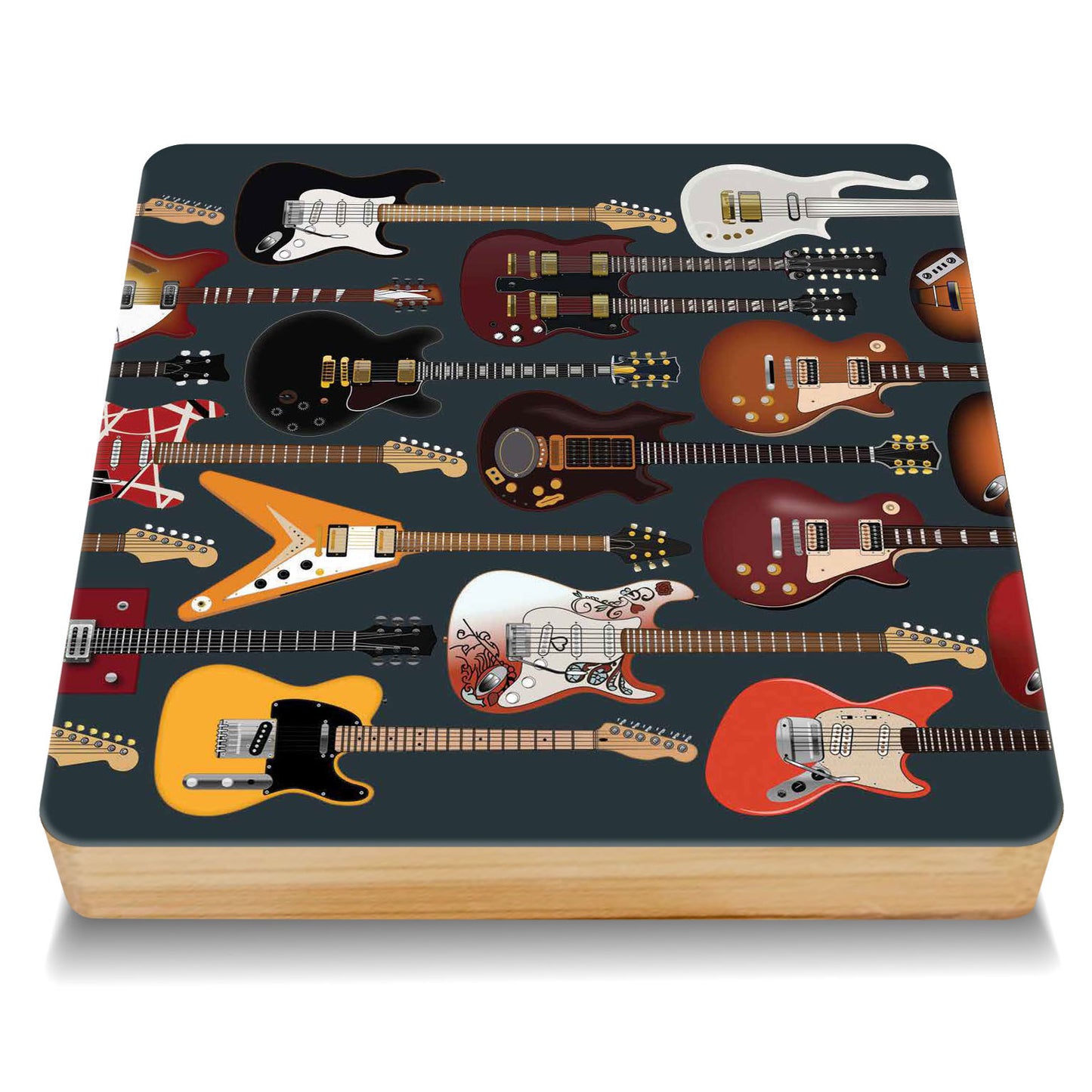 Guitars Bamboo Drinks Coaster