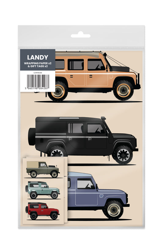 Landy Gift Wrap + Gift Tag x2