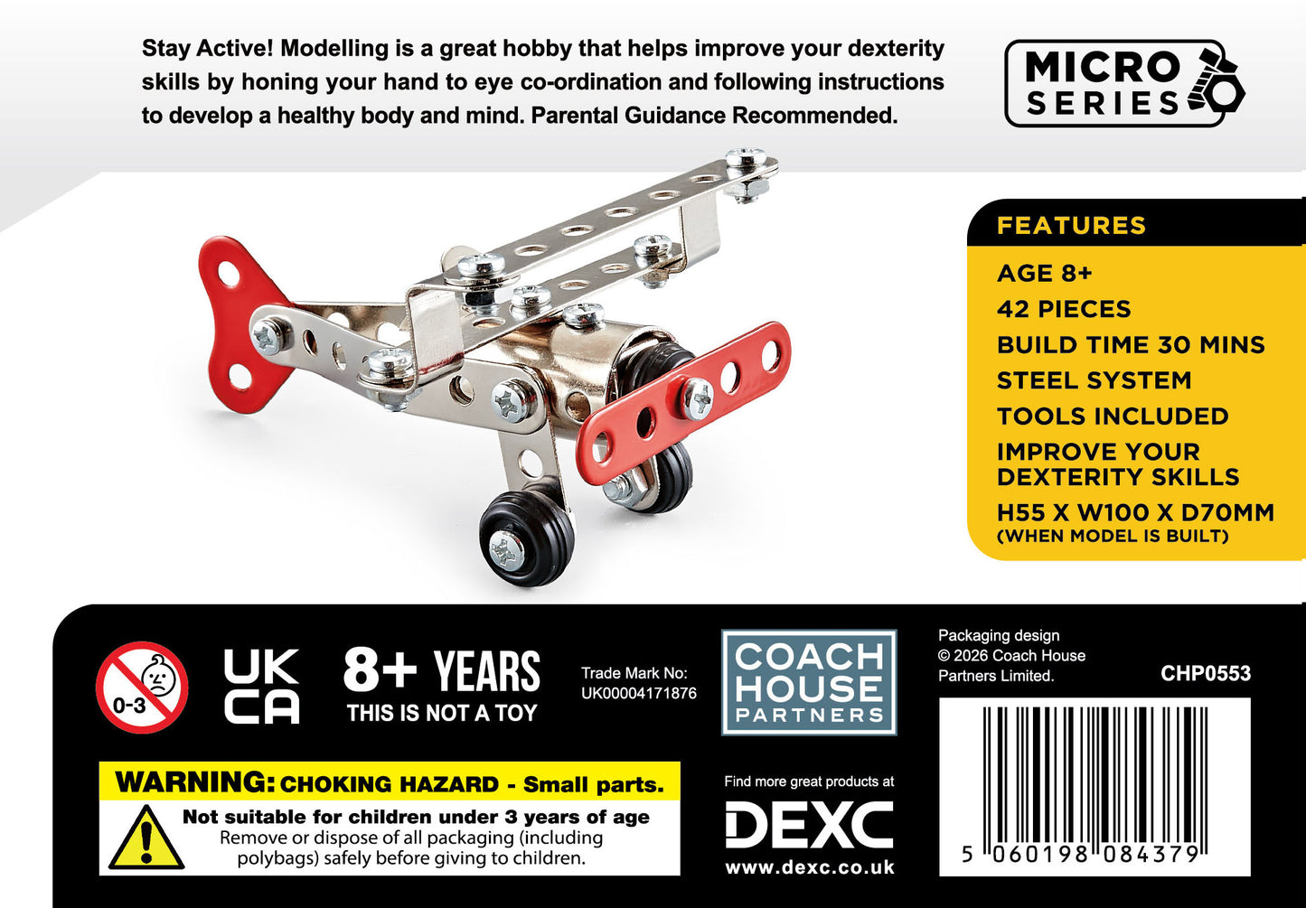 Micro Series Airplane Metal Construction Set