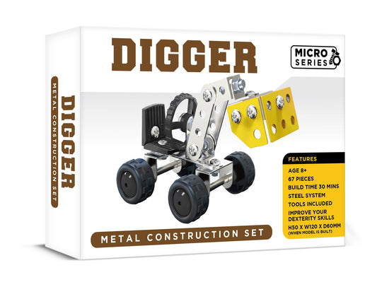 Micro Series Digger Metal Construction Set
