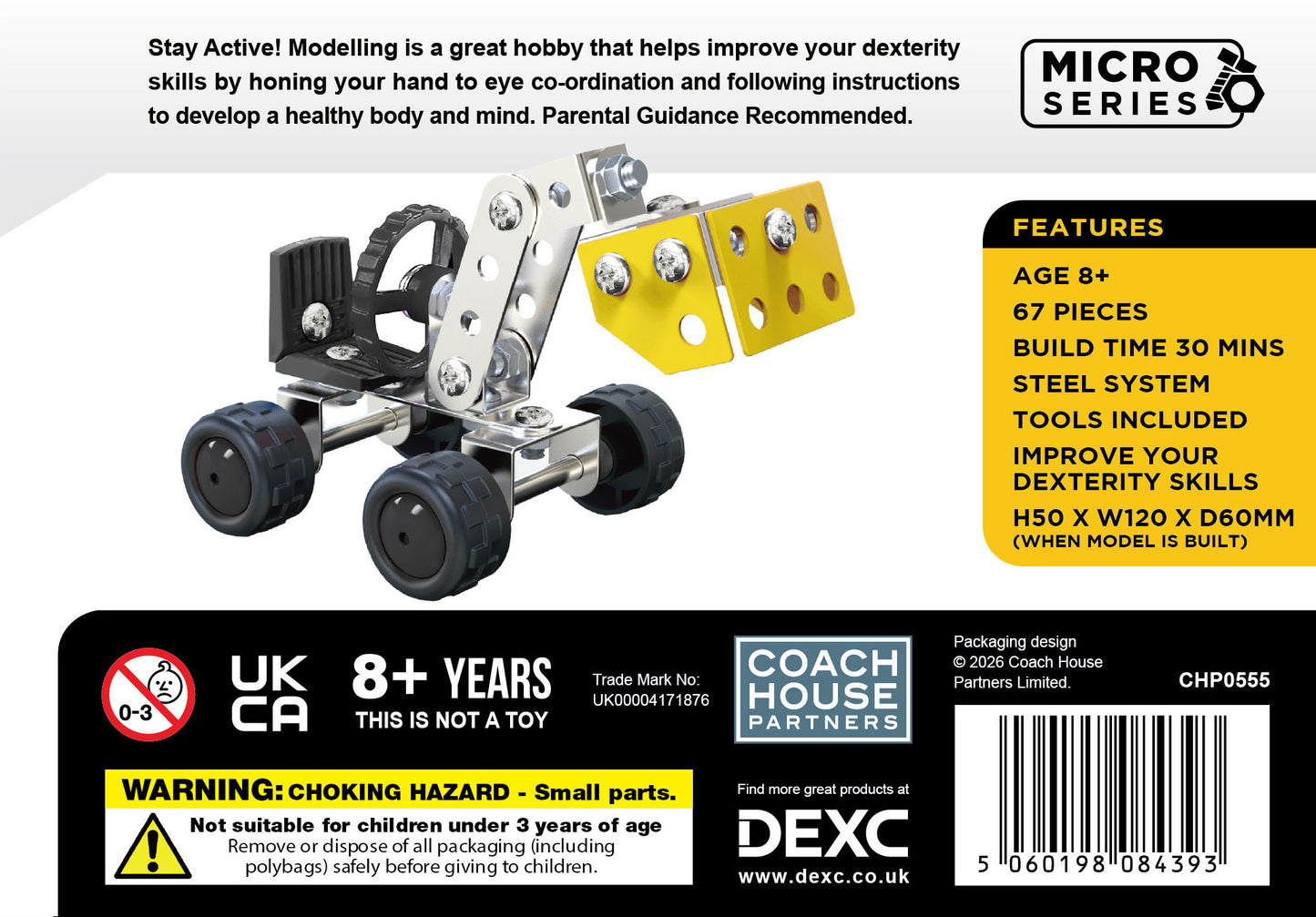 Micro Series Digger Metal Construction Set