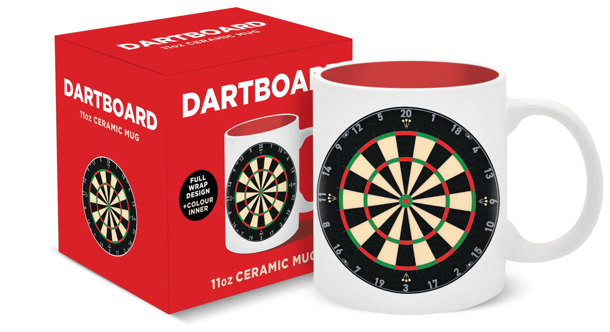 Dartboard Ceramic Mug with Gift Box (11oz)