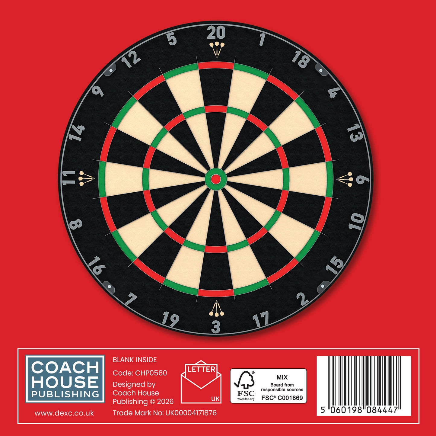 Dartboard Greetings Card