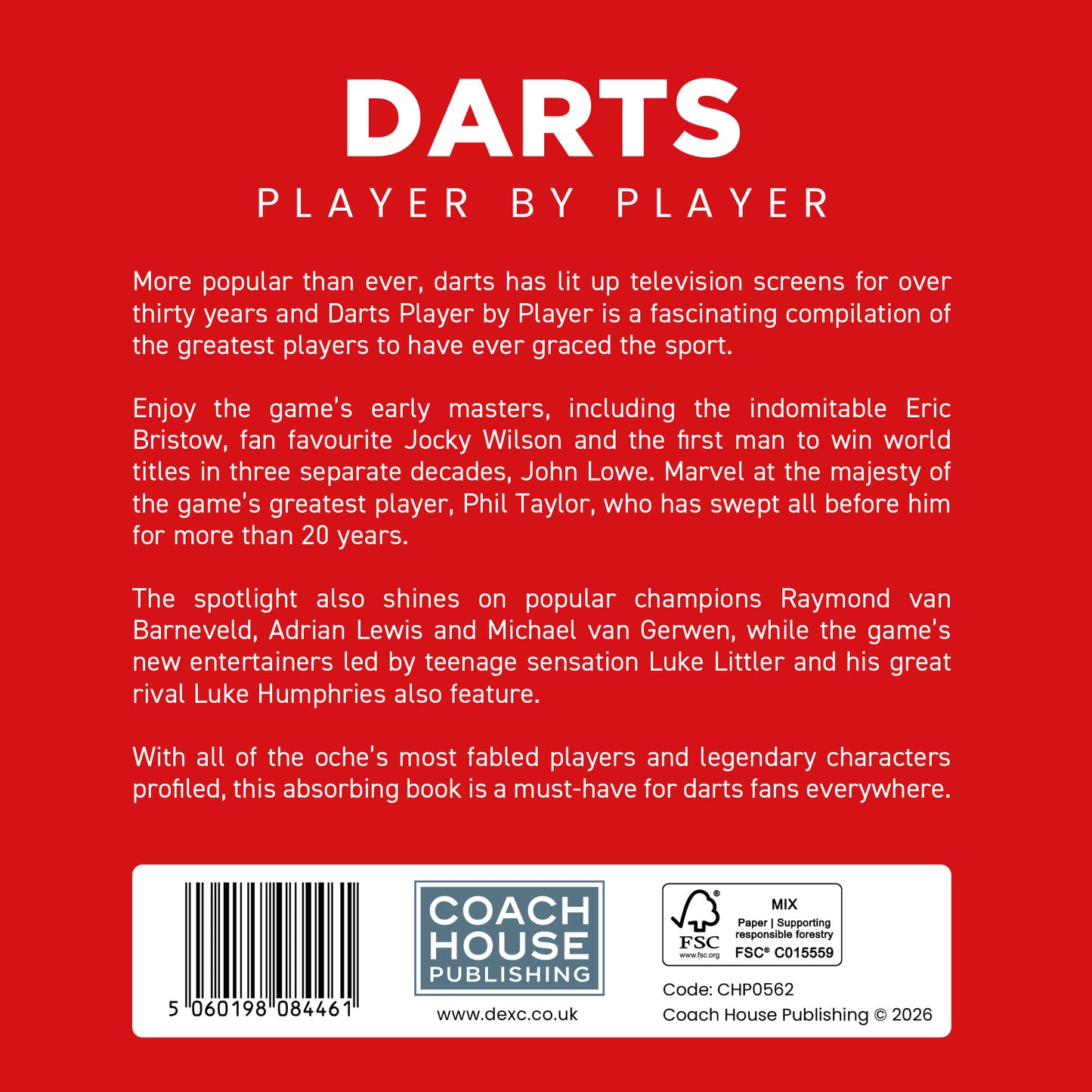 Darts Player By Player Hardback Book