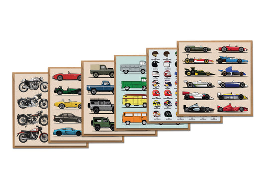 Transport Greeting Cards - 6 pack