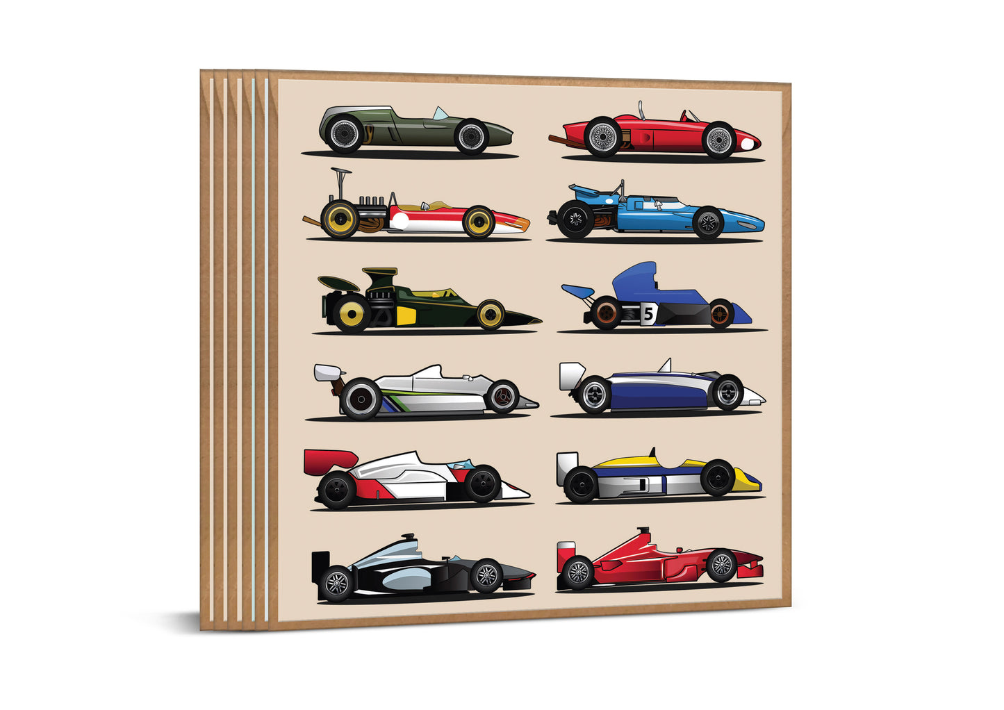 Transport Greeting Cards - 6 pack
