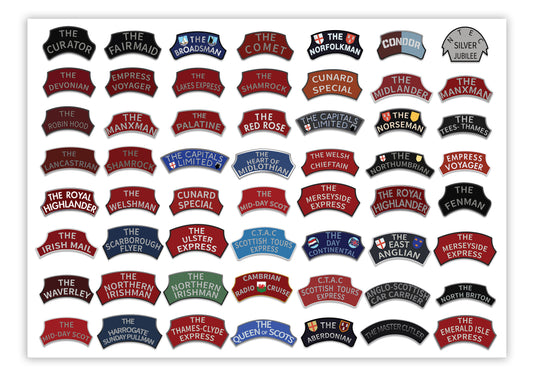 Steam Train Name Plates A3 Print