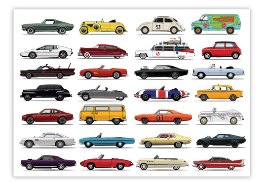 TV Cars A3 Print