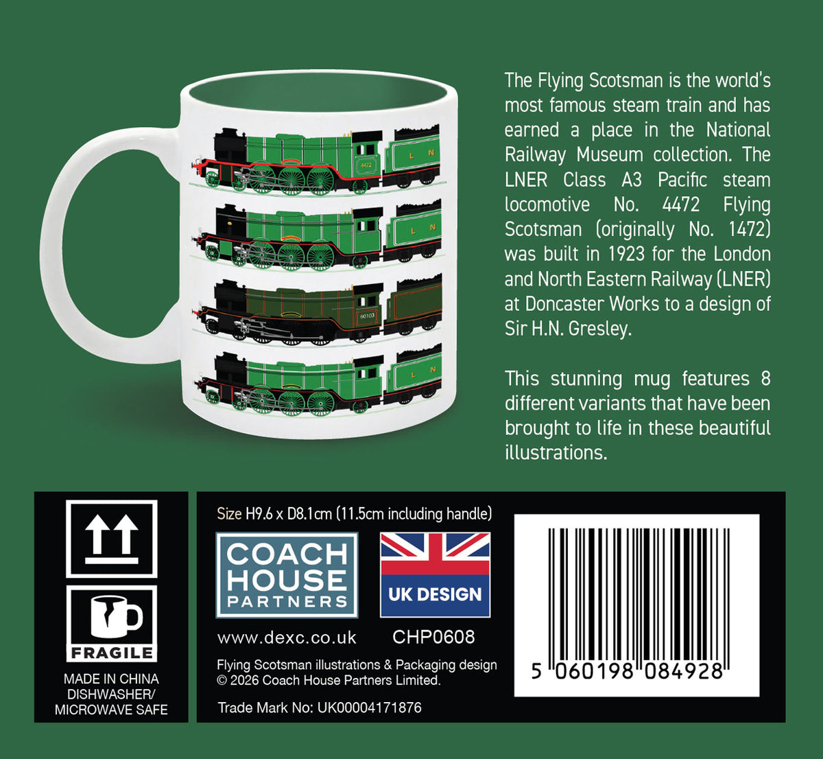 Flying Scotsman Ceramic Mug with Gift Box (11oz)