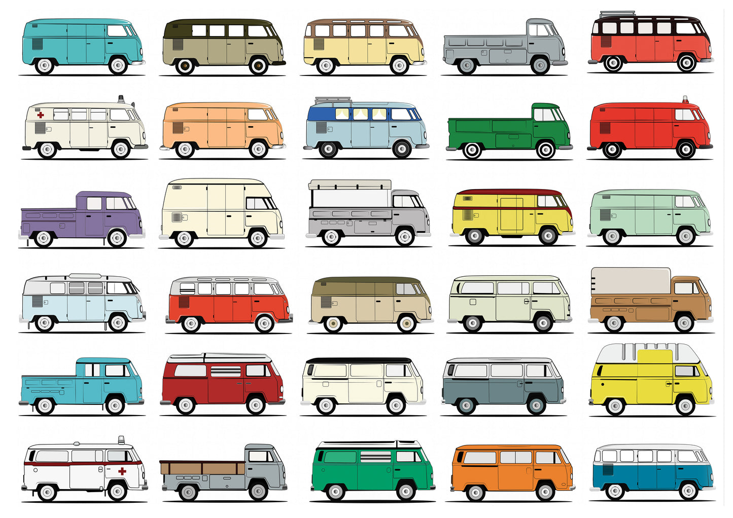 Camper Van A3 Print