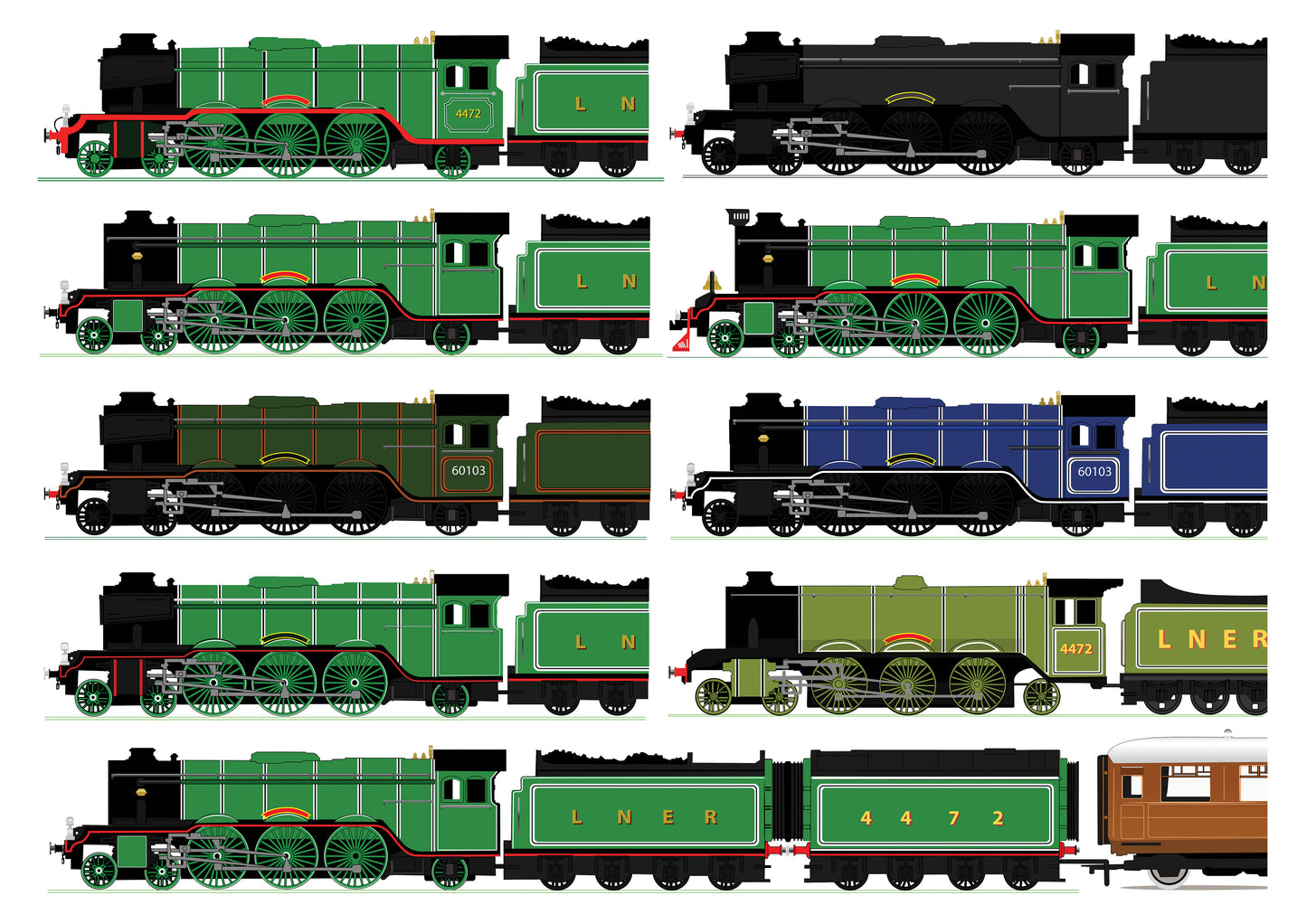 Flying Scotsman A3 Print