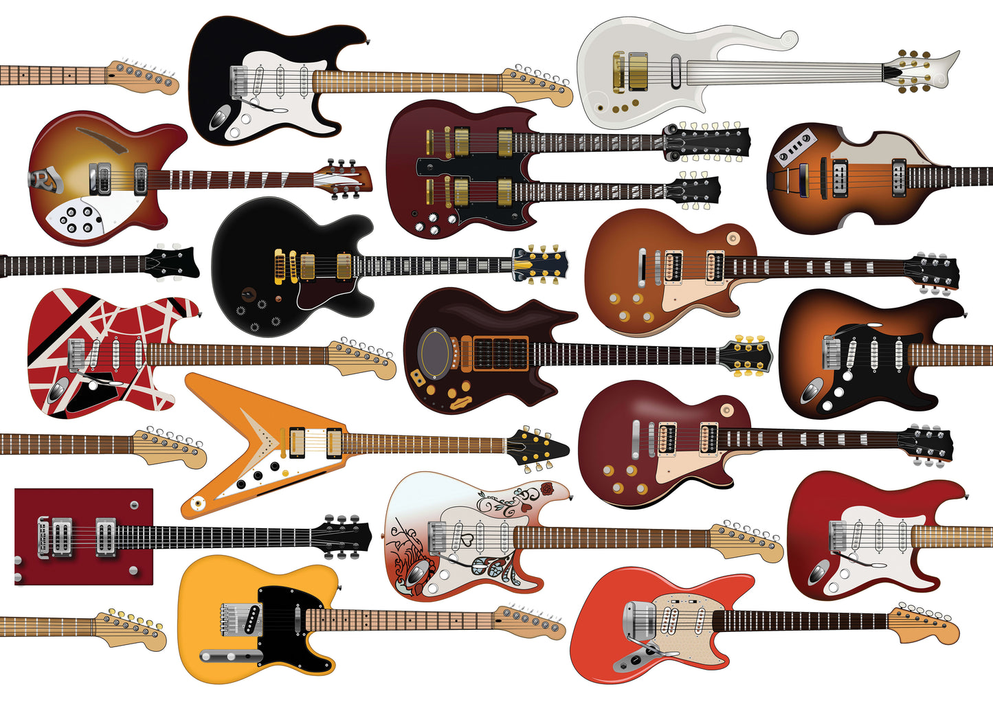 Guitars A3 Print