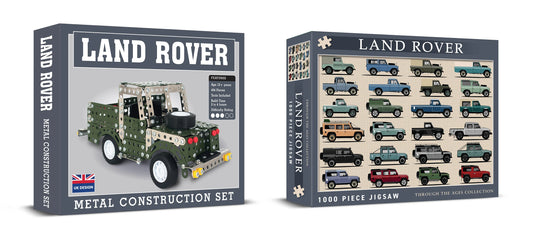 Land Rover Metal Construction Set & 1000 Piece Jigsaw Puzzle, Perfect Men's Gift, Land Rover Enthusiasts